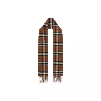 Шарф детский Burberry в клетку, коричневый