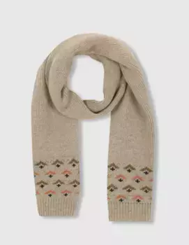 Шарф для девочки с резьбой и интарсией Gocco, серый