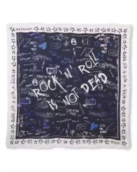 Шарф для девочки в модальном тоне с принтом Zadig & Voltaire, синий