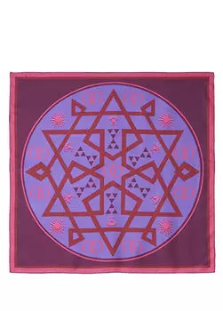 Шарф Dome из шелкового твила 90x90 Imannoor, фуксия