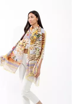 Шарф EDLER EYECATCHER- MIT PLAKATIVEM ETHNO PRINT Codello, синий