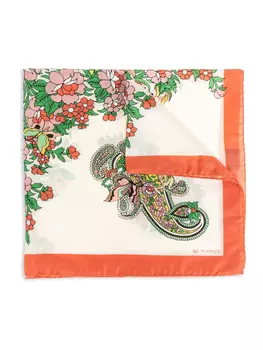 Шарф ETRO с цветочным принтом, белый