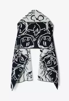 Шарф FACES Desigual, черный