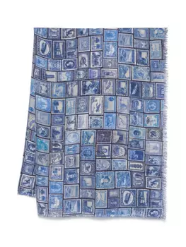 Шарф Faliero Sarti Francobolli, синий