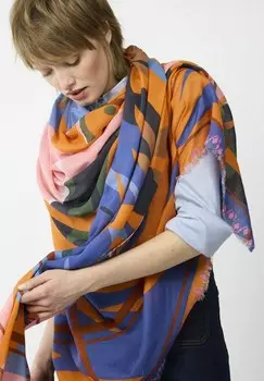 Шарф FEINER-AUS ANGENEHMER-MISCHUNG MIT HIGHLIGHT-PRINT Codello, оранжевый