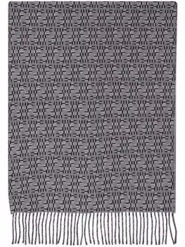 Шарф FENDI FF-жаккард, серый