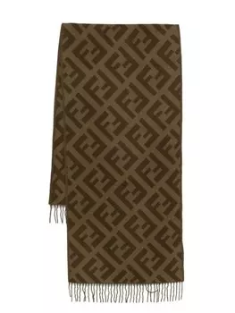 Шарф FENDI FF-жаккард, зеленый