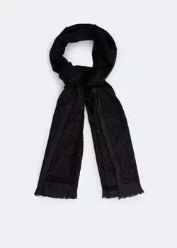 Шарф FERRAGAMO Gancini scarf, черный