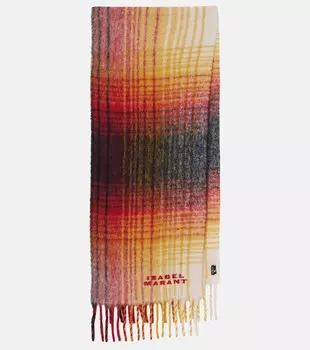 Шарф Firny в клетку из смесовой шерсти Isabel Marant, мультиколор