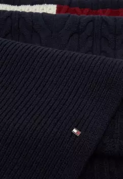 Шарф FLAG CABLE SCARF Tommy Hilfiger, синий