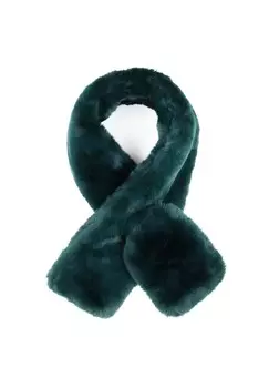 Шарф флисовый супермягкий воротник и шарф Collezione alessandro, зеленый