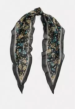 Шарф FLORAL SILK CHIFFON DIAMOND SCARF Ralph Lauren, черный