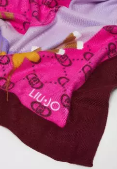 Шарф FLORAL WITH LOGO LIU JO, розовый