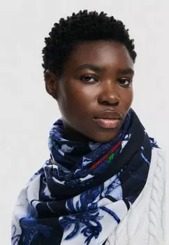 Шарф FOU FLOWERS RECTANGL Desigual, синий