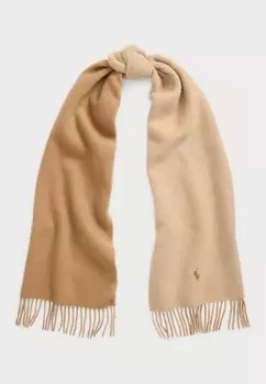 Шарф FRINGE-TRIM WOOL SCARF Polo Ralph Lauren, коричневый