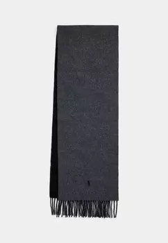 Шарф FRINGE TRIM WOOL SCARF Ralph Lauren, черный