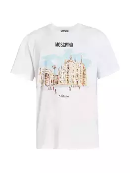 Шарф Футболка с круглым вырезом Moschino, белый