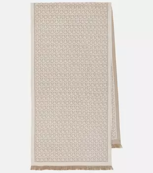 Шарф Gancini из шерсти Ferragamo, бежевый