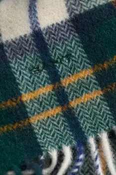 Шарф Gant в клетку, зеленый