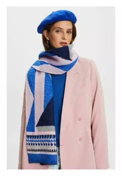 Шарф GEMUSTERTER SCHAL AUS MOHAIR-MIX Esprit, цвет blue