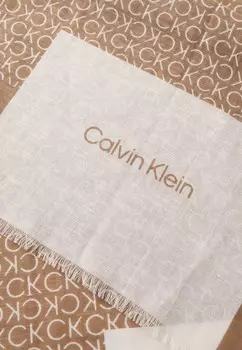 Шарф GEO MINIMAL LOGO STOLE Calvin Klein, бежевый