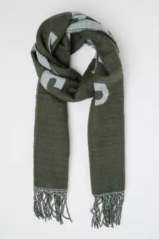 Шарф Gerald с логотипом Pepe Jeans London, зеленый