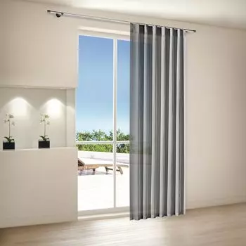 Шарф Gerster на волнистой ленте Ш = 140 х В = 245 смПрозрачный We Uni антрацит, серый