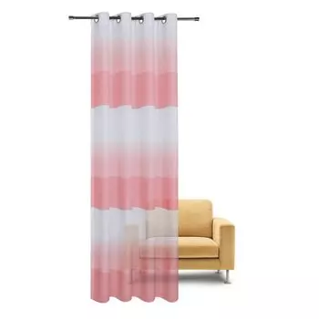 Шарф Gerster с люверсами, принт в полоску Ш = 140 x В = 235 смПолупрозрачный We полосы старый розовый