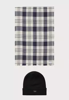 Шарф GIFTBOX UNISEX SET Jack & Jones, темно-синий