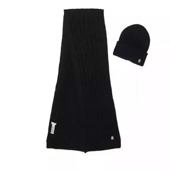 Шарф gp th timeless beanie + scarf Tommy Hilfiger, черный