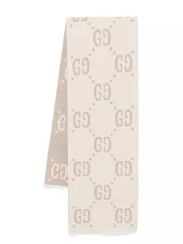 Шарф Gucci GG-жаккард, серый