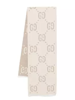 Шарф Gucci GG-жаккард, серый