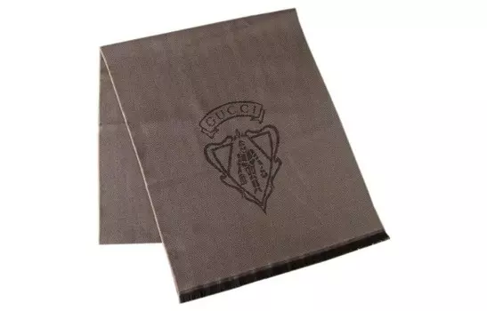 Шарф Gucci с логоттипом, коричневый
