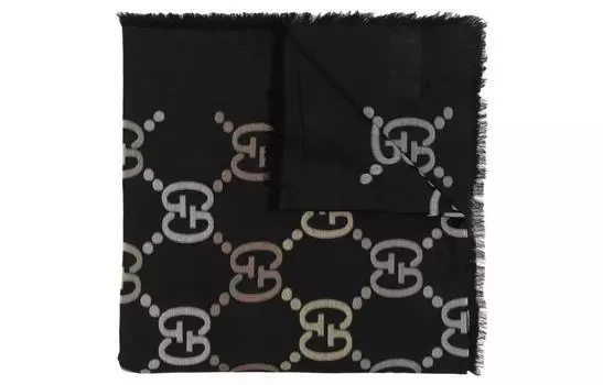 Шарф Gucci с узором, черный