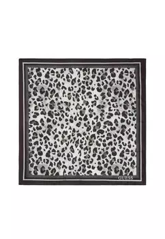 Шарф Guess, коричневый с анималистическим принтом