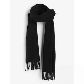 Шарф H&M Solid-color, черный