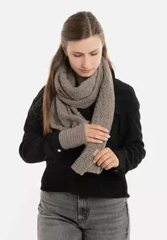 Шарф HAZE Knit Factory, коричневый