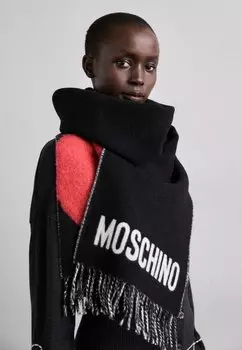 Шарф HEART SCARF MOSCHINO, черный