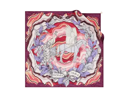 Шарф Heritage Bvlgari, фиолетовый