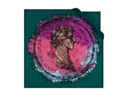 Шарф Heritage Bvlgari, зеленый