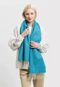 Шарф HERRINGBONE FRAAS, бирюзовый