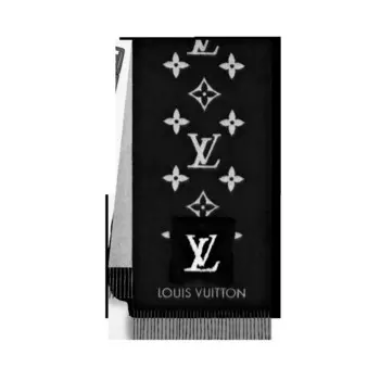 Шарф «Холодный Рейкьявик» Louis Vuitton, черный