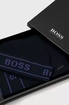 Шарф и шапка Boss, темно-синий