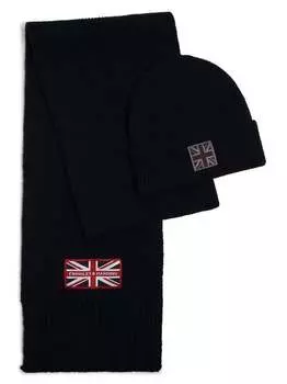 Шарф и шапка Finshley & Harding London, синий
