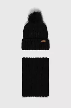 Шарф и шляпа Barbour, черный