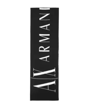 Шарф Iconic R Armani Exchange, черный