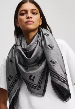 Шарф IKON ALL-OVER PRINT KARL LAGERFELD, черный