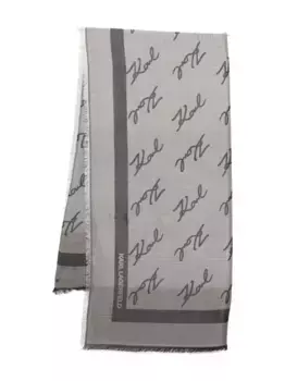 Шарф Ikon mongoram KARL LAGERFELD, черный