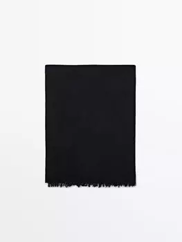 Шарф из 100% кашемира Massimo Dutti, темно-синий