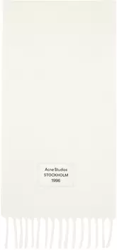Шарф из альпаки с бахромой Acne Studios, белый